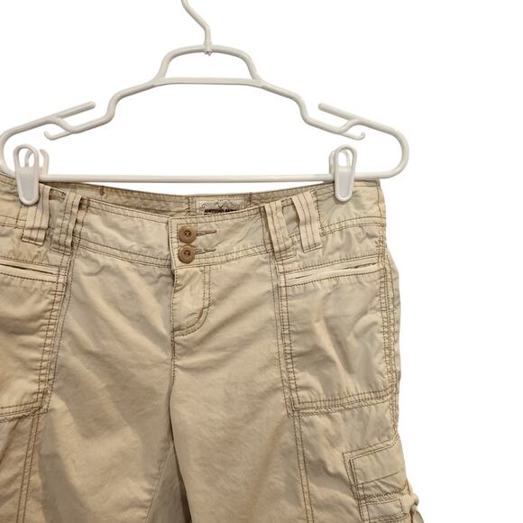 American Eagle Twee Beige Classic Vintage Cargo Short Y2K Outdoors Size 8 - Picture 2 of 11